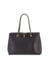 Thumbnail for your product : Ferragamo Melike Leather Bow Tote Bag, Black (Nero)
