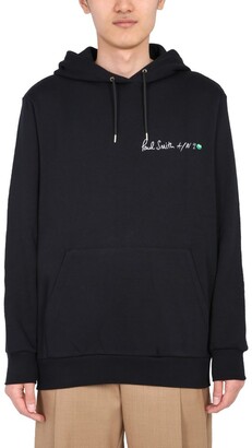 Paul Smith Logo Embroidered Drawstring Hoodie