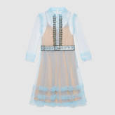 Thumbnail for your product : Gucci Tulle organdy embroidered dress