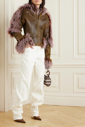 Jean Paul Gaultier + Knwls Shearling-trimmed Leather Jacket