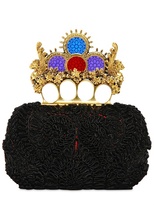 Thumbnail for your product : Alexander McQueen Embroidered Knucklebox Clutch
