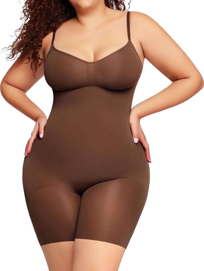 Lynclare Strapless Shapewear Bodysuit for Women Tummy Control Body Briefer Seamless  Sculpting Thong Body Shaper Tank Top Beige S at  Women's Clothing  store