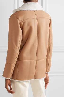 Remain Birger Christensen REMAIN Birger Christensen - Ray Double-breasted Shearling Jacket - Camel