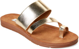 Steve Madden Gold Dany Metallic Slide Sandals