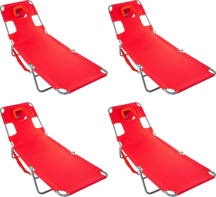 Ostrich Chaise Lounge Folding Portable Sunbathing Poolside Beach Chair