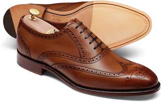 Charles Tyrwhitt Chestnut Made In England Oxford Brogue Shoe Size 10 R