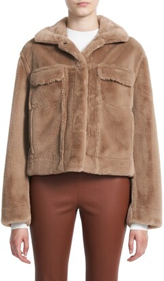 Theory faux fur coat Clearance
