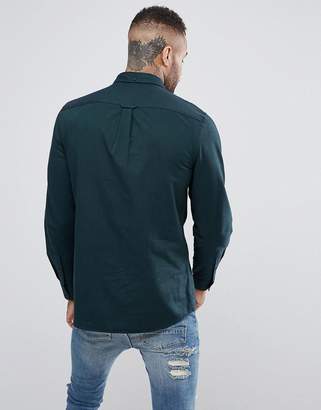 Jack Wills Wadsworth Oxford Plain Shirt In Dark Green
