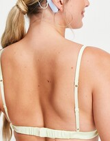 Thumbnail for your product : Monki Agata bralette in pale green - LGREEN