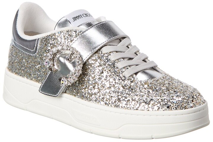 Jimmy Choo Osaka Glitter & Leather Sneaker - ShopStyle Trainers & Athletic  Shoes