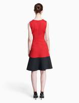 Thumbnail for your product : Calvin Klein colorblock scuba fit + flare dress