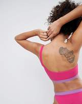 Thumbnail for your product : Monki One Shoulder Contrast Bikini Top