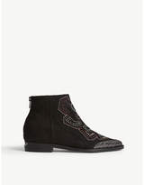 ZADIG & VOLTAIRE Suede embellished ankle boots