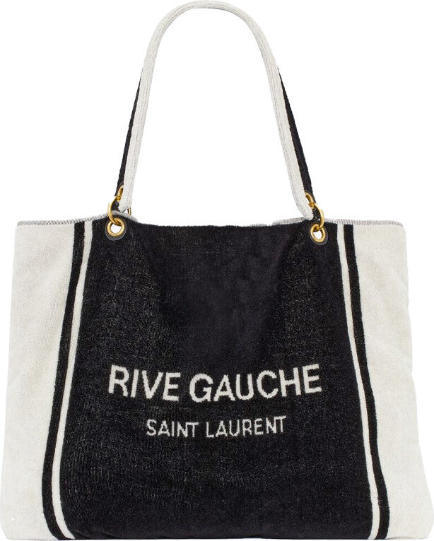 NWT $1890 Saint Laurent Teddy Canvass & Leather Tote Bucket With YSL BOX