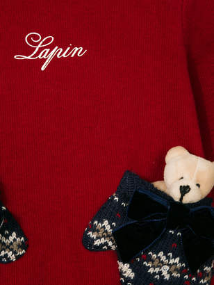 Lapin House glove pockets hooded dress