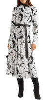 Thumbnail for your product : Michael Kors Collection + David Downton Printed Silk Crepe De Chine Midi Dress