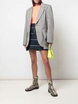 Thumbnail for your product : Natasha Zinko Checked Zip Mini Skirt