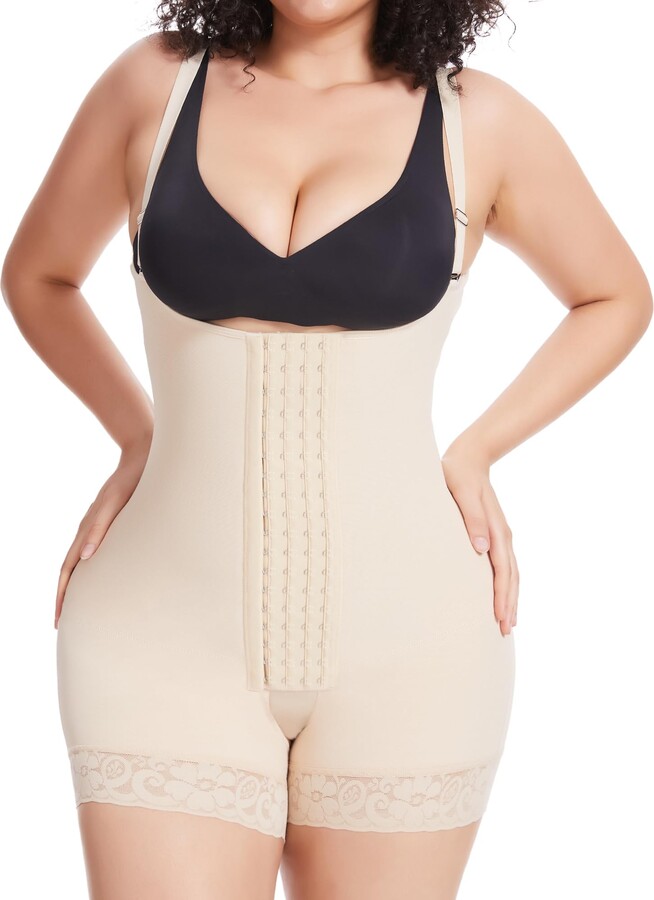 SHAPERIN Fajas Colombianas Bodysuits Women Open Bust Shaperwear Tummy  Control Post Surgery Compression Body Shaper Butt Lifter Beige XL -  ShopStyle Shapewear