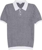 Thumbnail for your product : Reiss Danny - Herringbone Polo Shirt in White