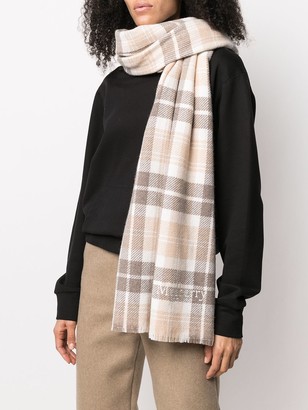 Mulberry Check-Print Scarf