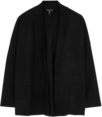 Eileen Fisher Black Boiled Wool Jacket