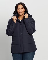 Thumbnail for your product : Atmos & Here Atmos&Here Curvy - Women's Blue Parkas - Lucy Long Puffer - Size 20 at The Iconic