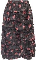 Thumbnail for your product : COMME DES GARÇONS GIRL X Disney Bow-print Taffeta Skirt - Black Multi