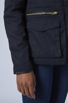 Thumbnail for your product : Topshop Petite faux fur trim borg lined parka jacket