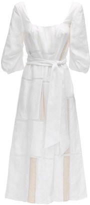 Gabriela Hearst Lvr Sustainable Embroidered Linen Dress