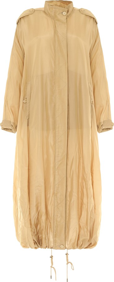 Alberta Ferretti Silk Blend Trench Coat