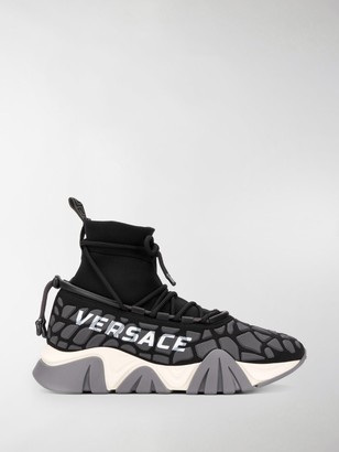 Versace Squalo drawstring sneakers - ShopStyle