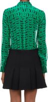Thumbnail for your product : Thakoon Eyelash" Georgette & Lace Blouse-Green