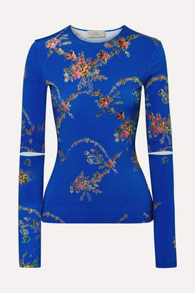 Preen by Thornton Bregazzi Floral-print Stretch-jersey Top