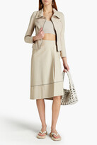 Thumbnail for your product : Gentry Portofino Asymmetric pleated leather skirt