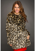 Thumbnail for your product : Nicole Miller Leopard Faux Fur Coat