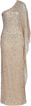 Adrianna Papell One-Shoulder Beaded Evening Dress