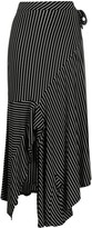 Thumbnail for your product : MM6 MAISON MARGIELA Asymmetric Striped Midi Skirt