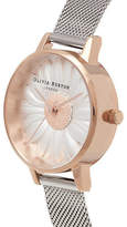 Thumbnail for your product : Olivia Burton 3D Daisy Rose-Gold and Silver Mesh Bracelet Watch