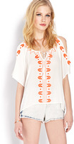 Thumbnail for your product : Forever 21 Whimsical Embroidered Peasant Top