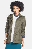 Thumbnail for your product : Caslon Waxed Cotton Anorak (Regular & Petite)