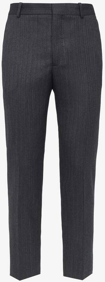 Buy INVICTUS Men Grey Slim Fit Self Design Cigarette Trousers - Trousers  for Men 2029959