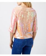 Thumbnail for your product : New Look Pink 3/4 Sleeve Sequin Top