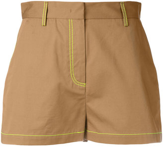 MSGM contrast stitch shorts - women - Cotton - 44