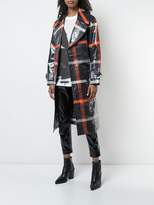 Thumbnail for your product : Marc Jacobs plaid print belted trench coat