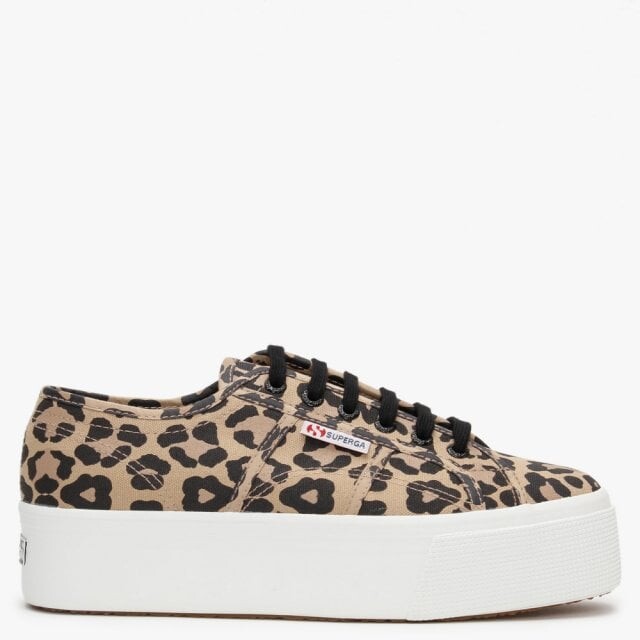 leopard print platform trainers