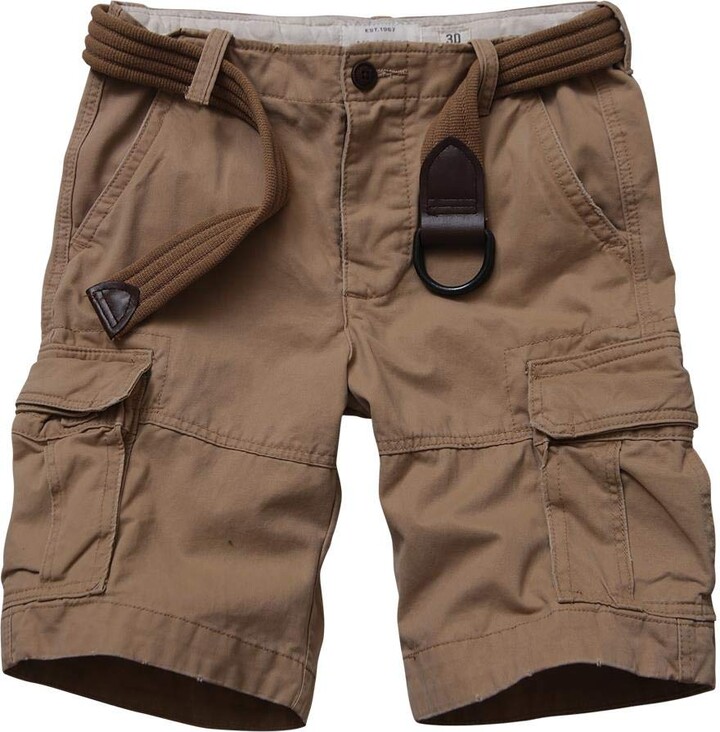 MUST WAY Mens Multi Pocket Loose Fit Cotton Twill Cargo Shorts 