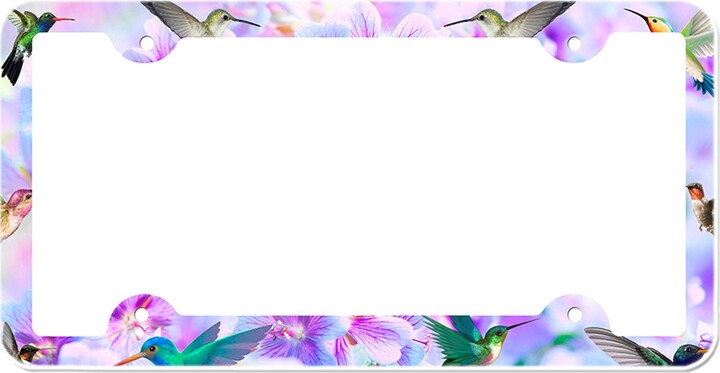 Hummingbird License Plate Frame With Custom Background Options