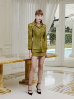 Thumbnail for your product : Alessandra Rich Houndstooth High Waist Mini Skirt