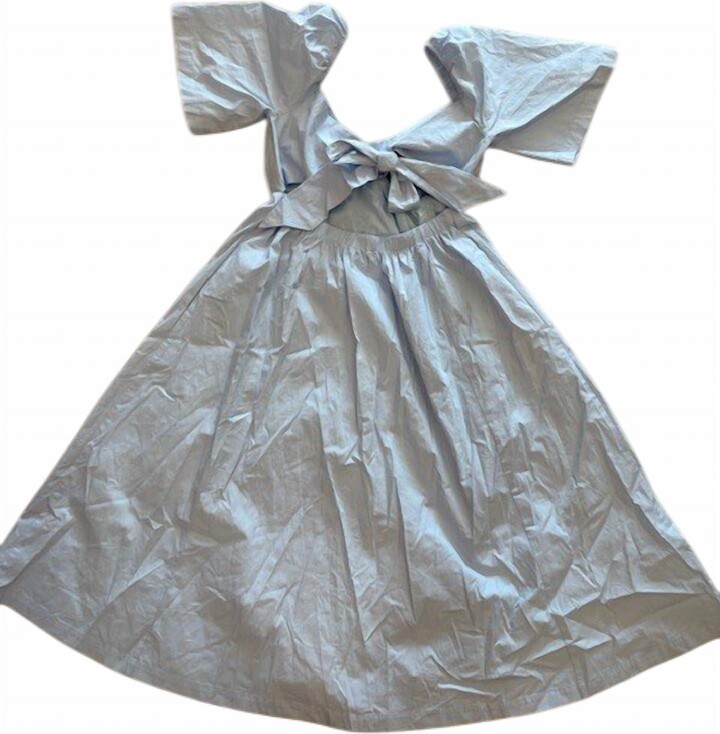 WISHLIST Women's Midi Dress With Front Twist In Chambray