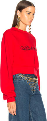 Rodarte Radarte LA Embroidery Cropped Sweatshirt